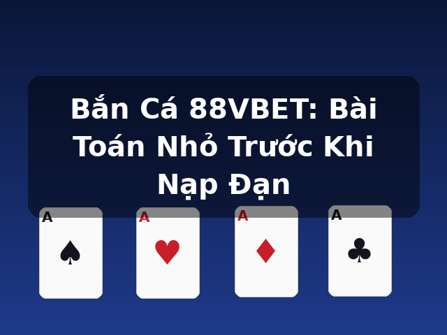Bắn Cá 88VBET: Bài Toán Nhỏ Trước Khi Nạp Đạn