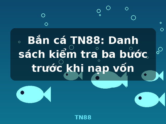 Bắn cá TN88: Danh sách kiểm tra ba bước trước khi nạp vốn - TN88